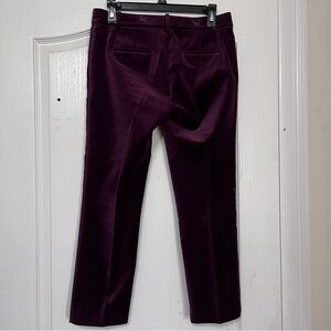 Ann Taylor Purple Velvet Straight Leg Pants Size 4 Petite NWOT - never worn